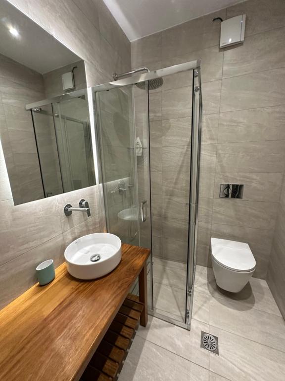 Kúpeľňa v ubytovaní Andros Escape Condos