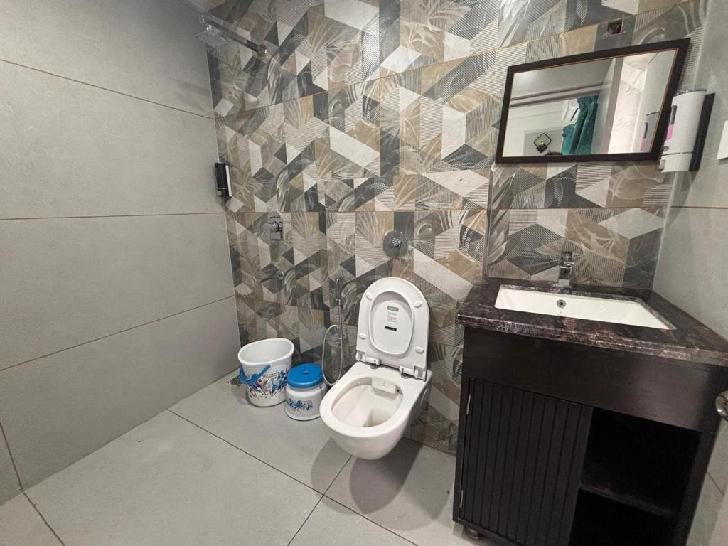 Koupelna v ubytování Parvati Heritage