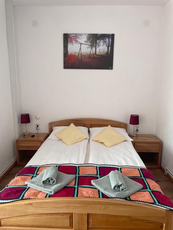 Postel nebo postele na pokoji v ubytování Casa Forrás