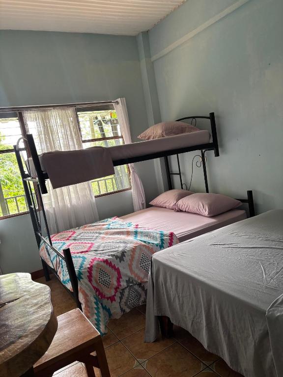 Postel nebo postele na pokoji v ubytování Manuel Antonio Hostel