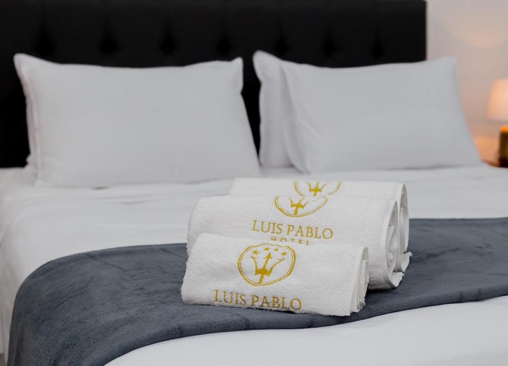 Postel nebo postele na pokoji v ubytování Hotel Luis Pablo