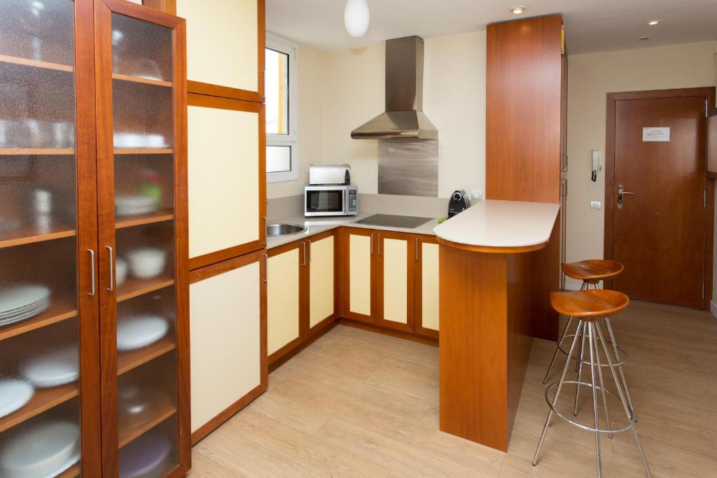 A kitchen or kitchenette at Gaudi Views Apartment