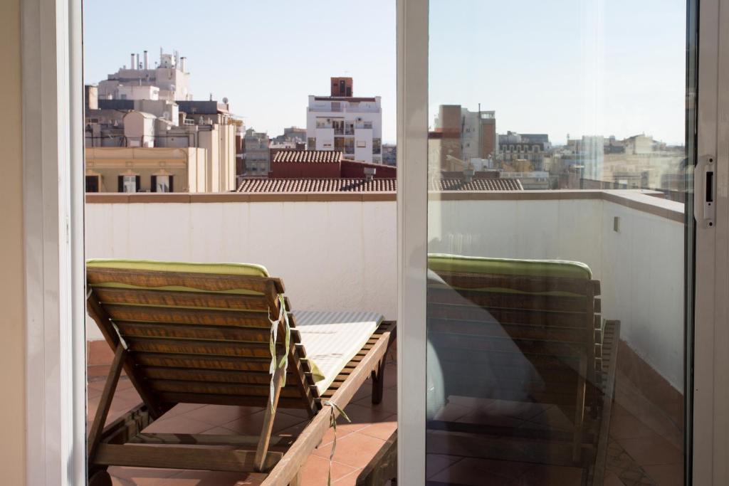 A balcony or terrace at Gaudi Views Apartment