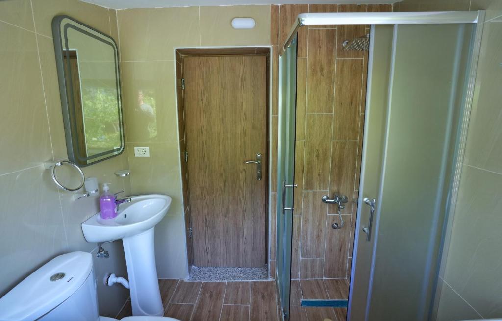 Koupelna v ubytování Guesthouse Arber