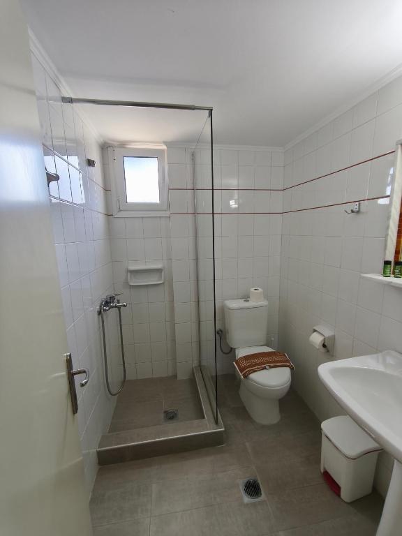 Koupelna v ubytování Kiparissis Apartments