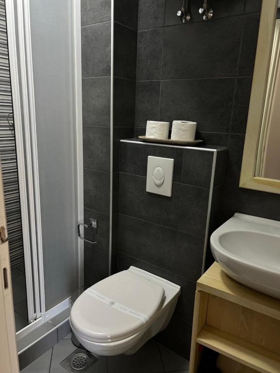 Koupelna v ubytování Hotel Xanadu