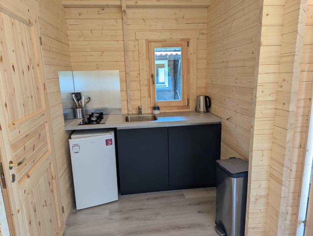 Kuchyň nebo kuchyňský kout v ubytování The Bee - Trekkershuts & Apartment