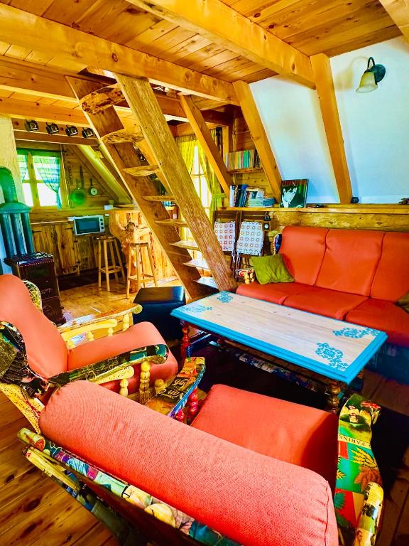 Posezení v ubytování Mountain story apartment