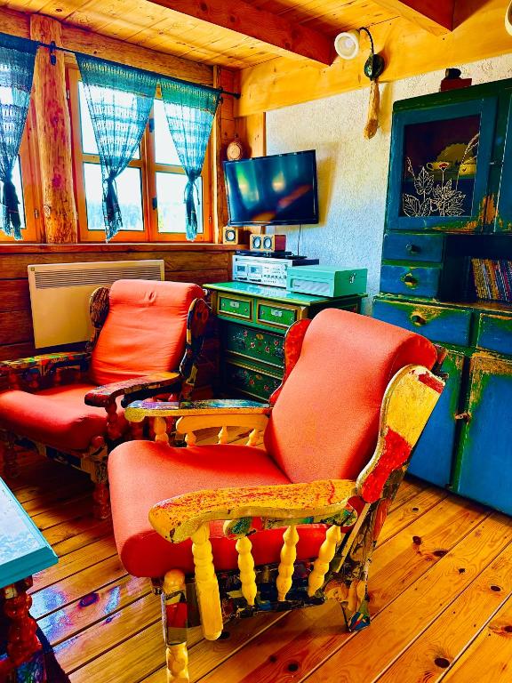TV a/nebo společenská místnost v ubytování Mountain story apartment