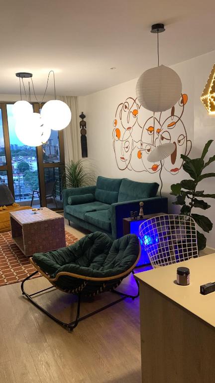 Χώρος καθιστικού στο riverside