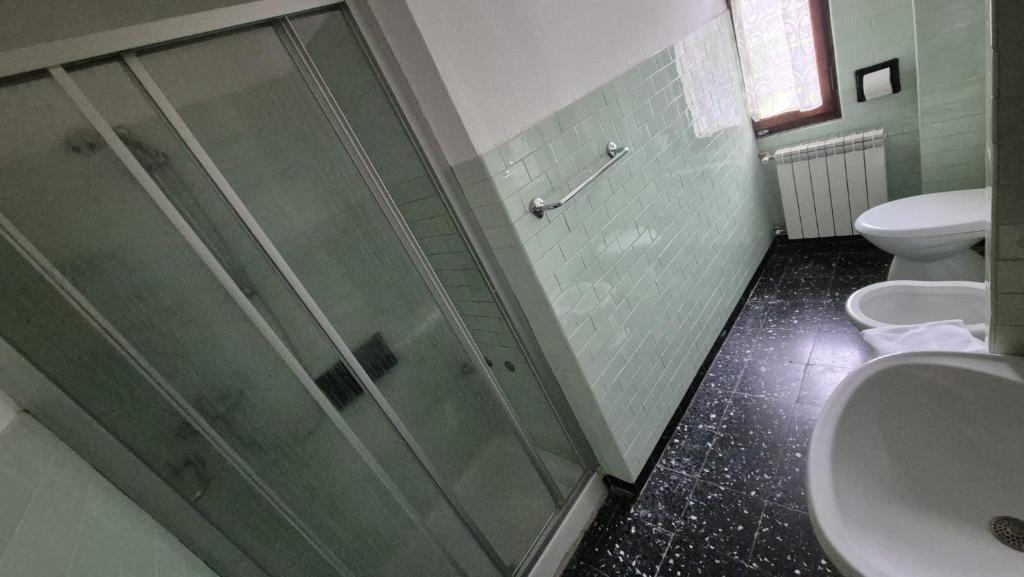 Koupelna v ubytování Albergo Valentini