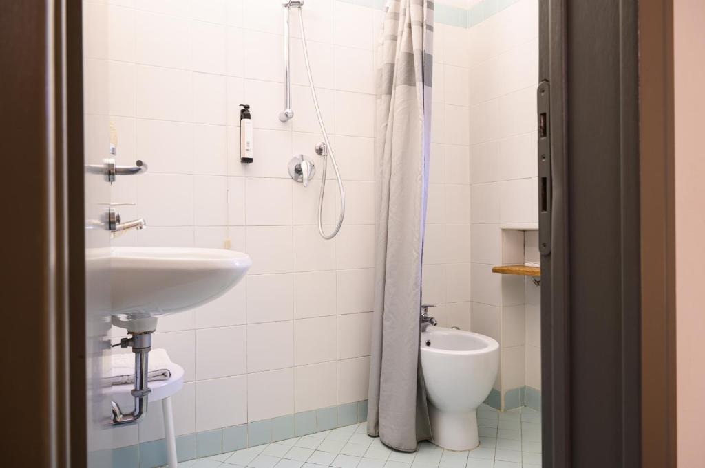 Koupelna v ubytování Hotel Due Ragni e Ristorante