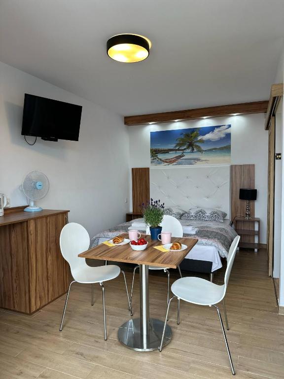 Postel nebo postele na pokoji v ubytování Holiday Amber -