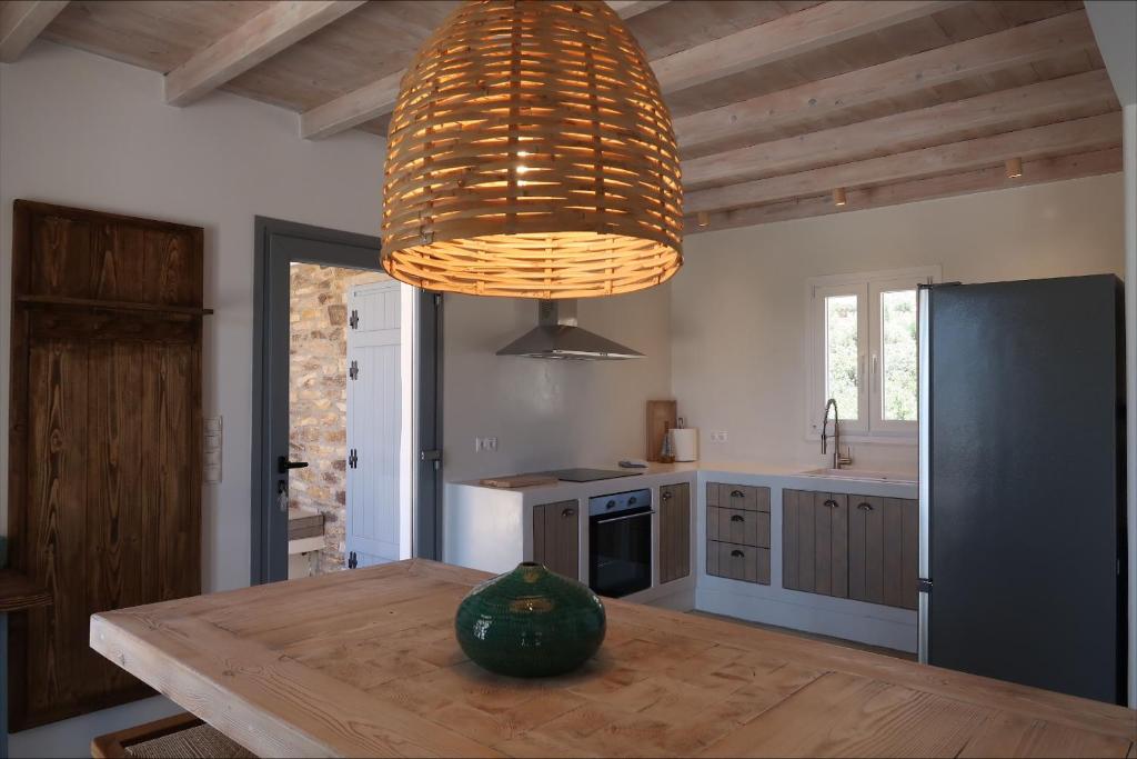 Kuchyň nebo kuchyňský kout v ubytování Elysian Villas Ios