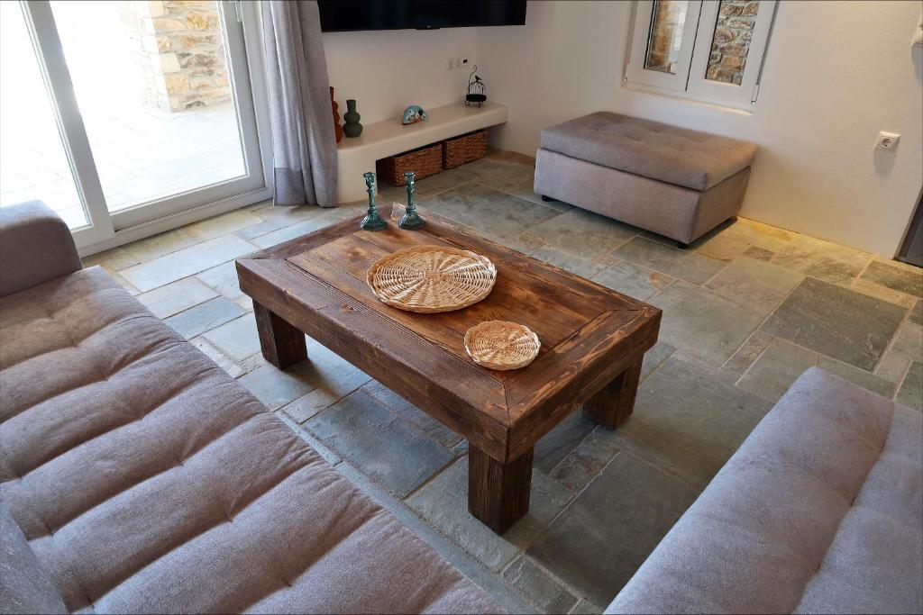 Posezení v ubytování Elysian Villas Ios