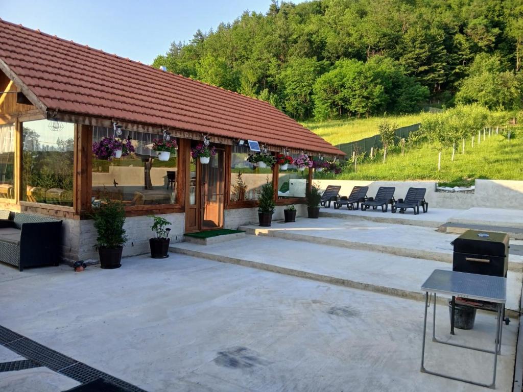 Zahrada ubytování Casa Roșca