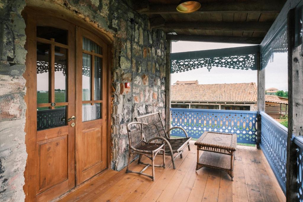 Balkón nebo terasa v ubytování Anapea Village