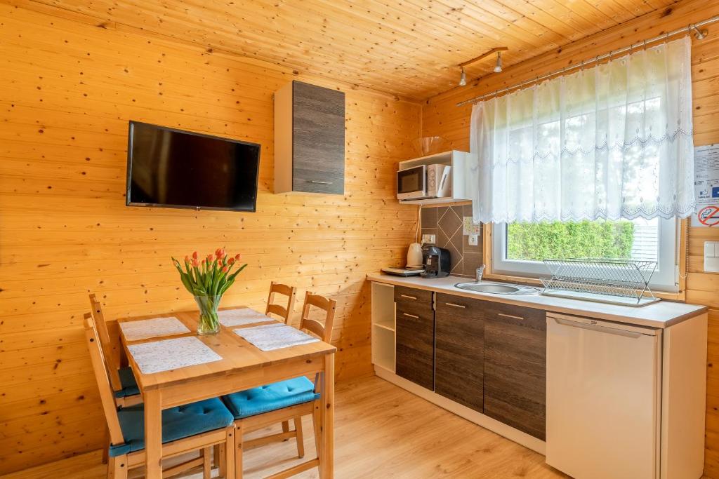 Kuchyňa alebo kuchynka v ubytovaní Apartamenty Kompas