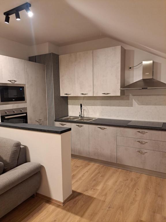 Kuchyň nebo kuchyňský kout v ubytování Apartman Lara