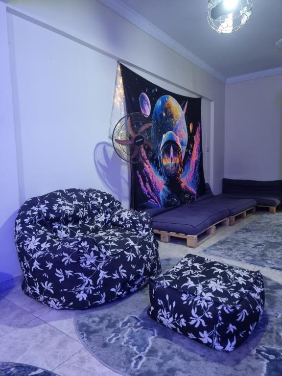 Posezení v ubytování Space Hostel