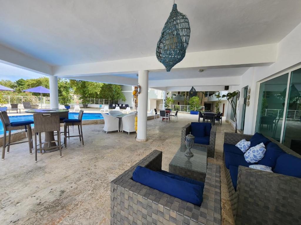 Posezení v ubytování PENTHOUSE VUE MER - Boca Chica