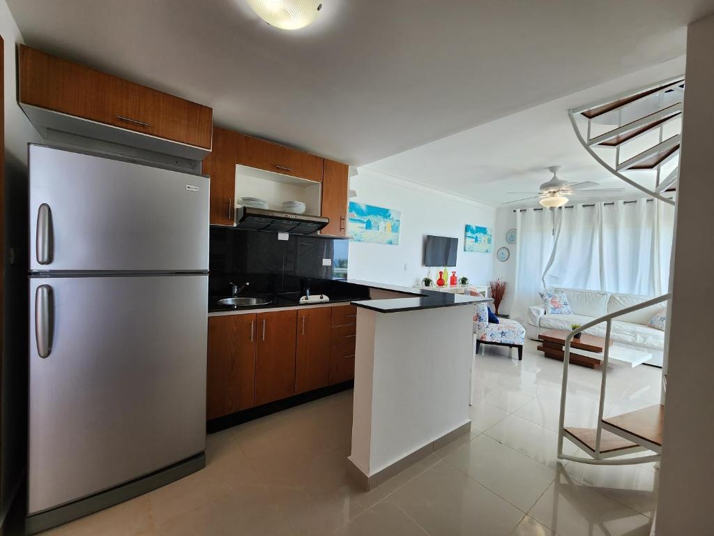 Kuchyň nebo kuchyňský kout v ubytování PENTHOUSE VUE MER - Boca Chica