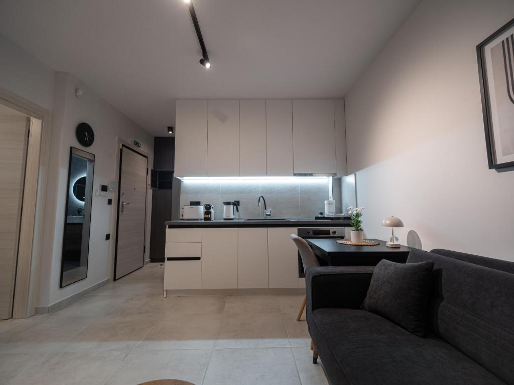 Kuchyň nebo kuchyňský kout v ubytování Canva Living