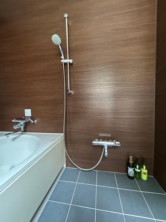 Koupelna v ubytování Hotel Takao Asile