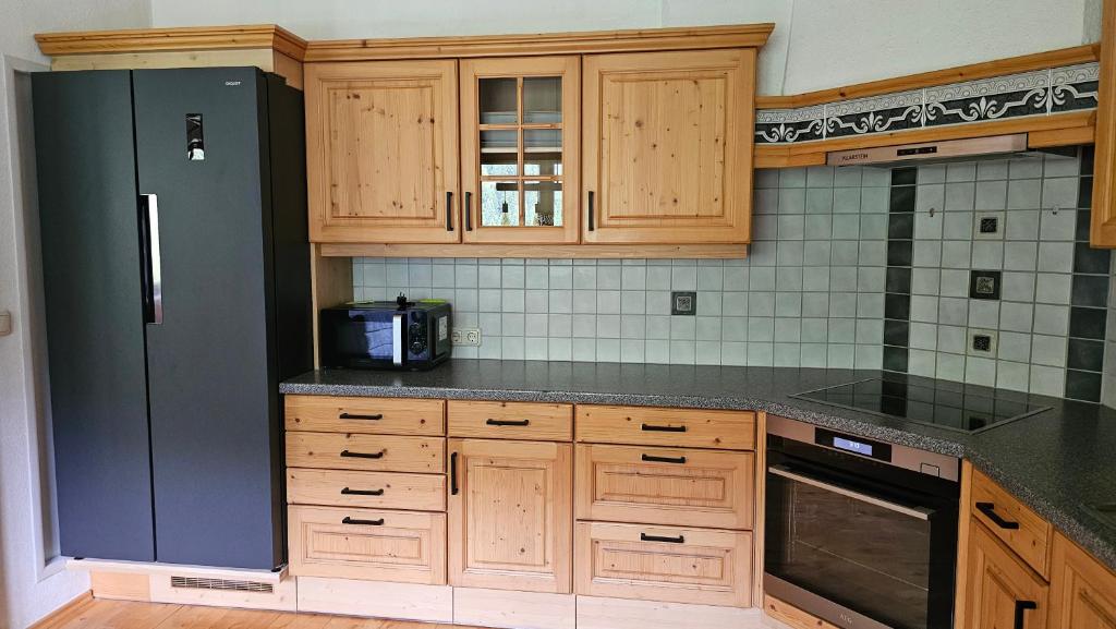 Kuchyň nebo kuchyňský kout v ubytování Ferienwohnung Schranz