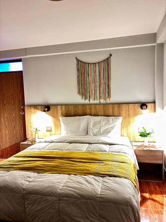 Postel nebo postele na pokoji v ubytování Hotel Litan Machu Picchu