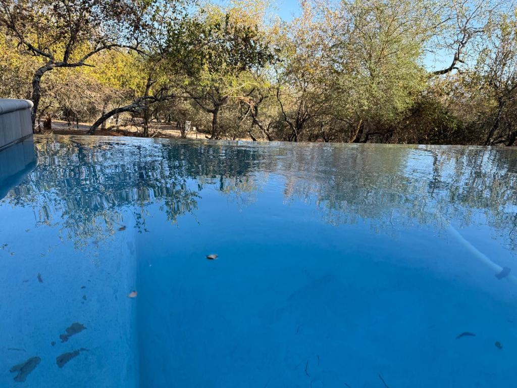 a large body of water with trees in the background at Ingonyama Rest in Marloth Park