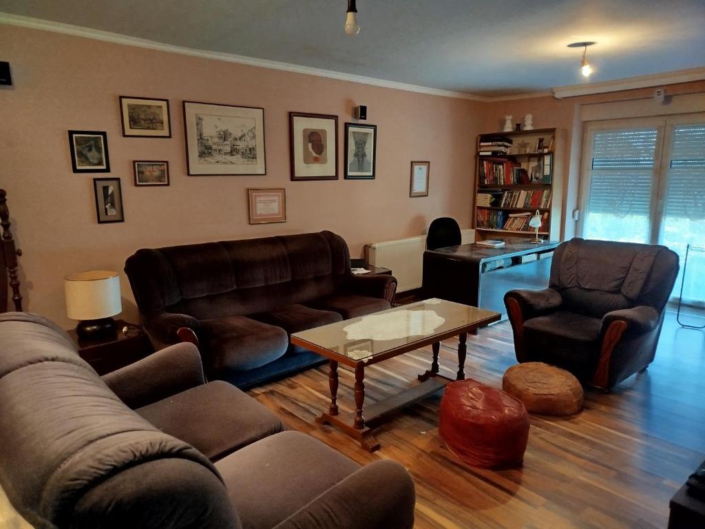 a living room with a couch and chairs and a table at Guesthouse 2207 in Sremski Karlovci