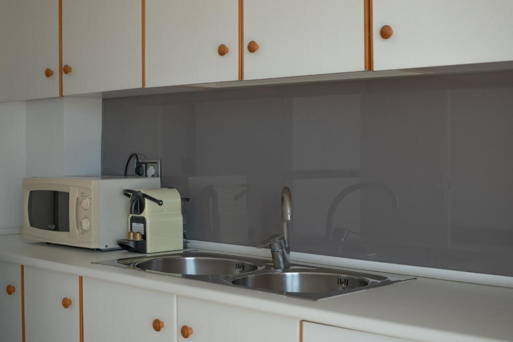 Kuchyň nebo kuchyňský kout v ubytování Apartamentos Dominique