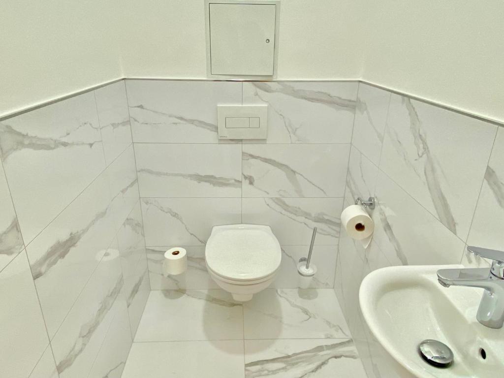 Koupelna v ubytování Steiner Residences Mödling