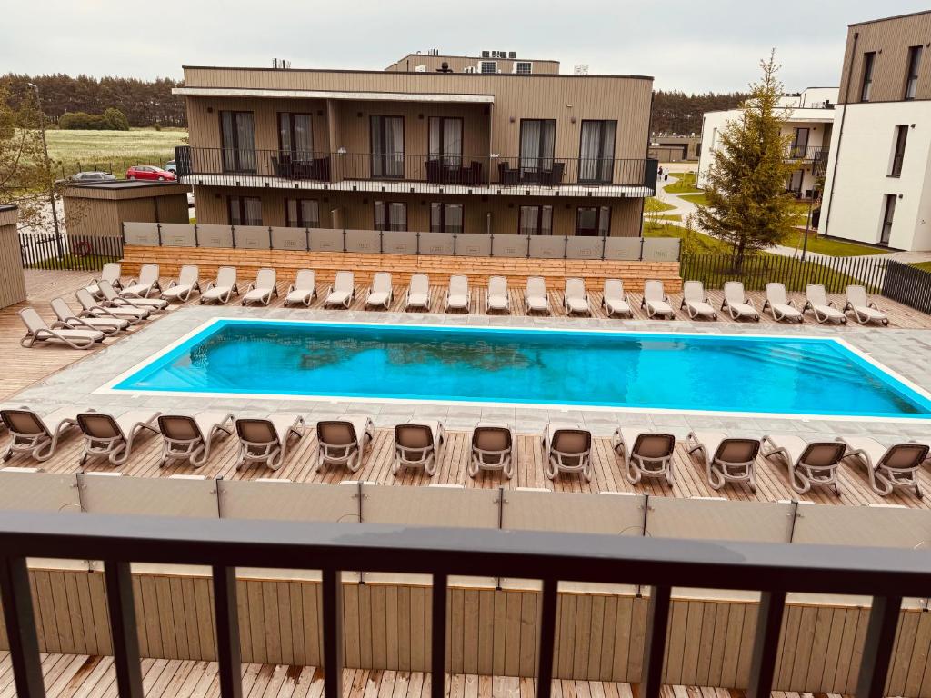 Πισίνα στο ή κοντά στο Pool Resort Takas į jūrą Kunigiškės