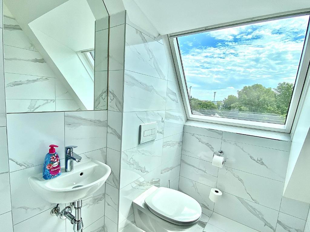 Koupelna v ubytování Steiner Residences Mödling