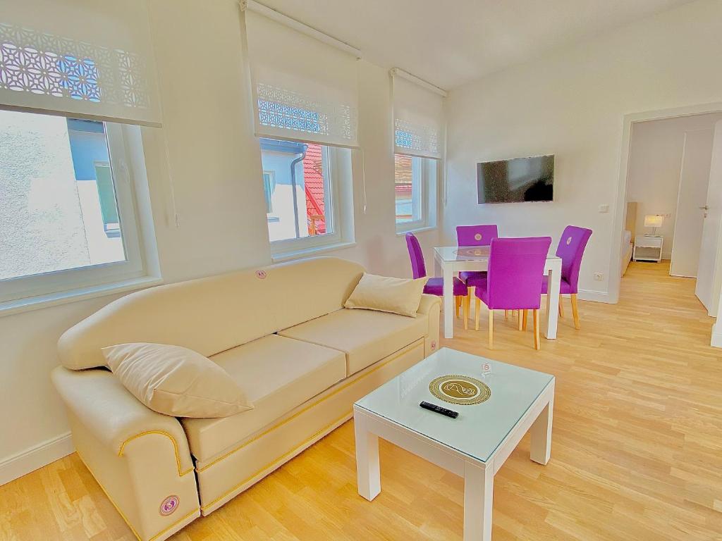 TV a/nebo společenská místnost v ubytování Steiner Residences Mödling