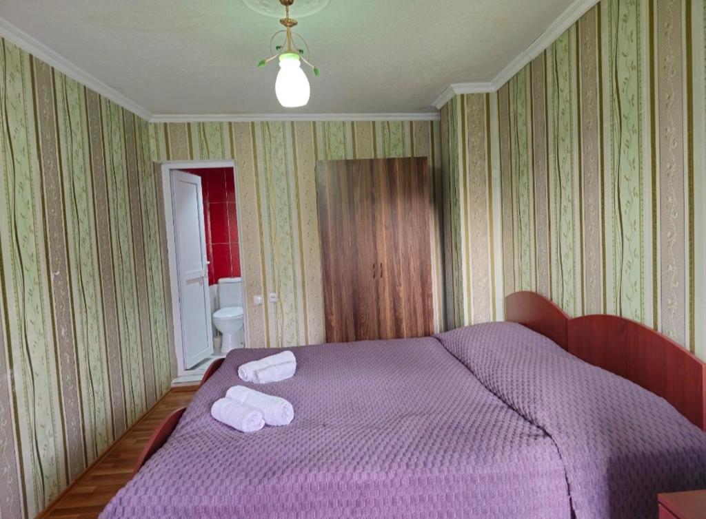 Postel nebo postele na pokoji v ubytování Tsemi Forest ცემი