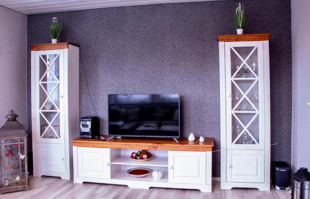 TV a/nebo společenská místnost v ubytování Ferienwohnung-Margarete