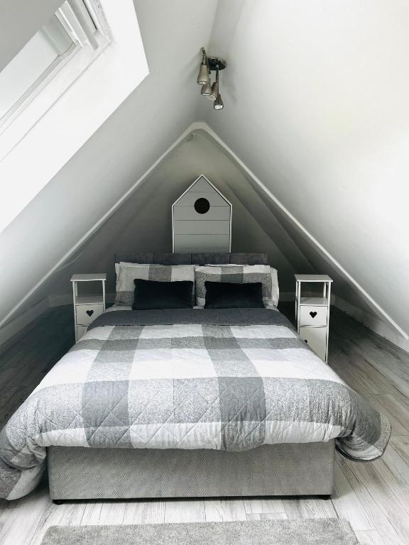 Postel nebo postele na pokoji v ubytování Connemara Ocean Escape