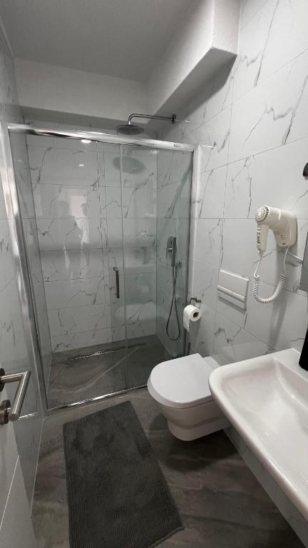 Koupelna v ubytování Apartmani Mamić