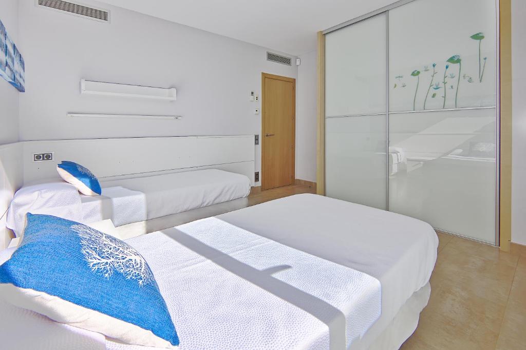 Postel nebo postele na pokoji v ubytování Villa Purpura Panoramic
