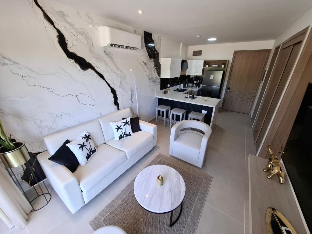 Coin salon dans l'établissement Baia Kristal - Vacaciones Cartagena Colombia