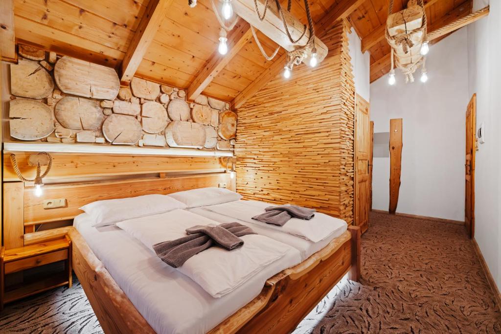 Letto o letti in una camera di Ranč Podlesok