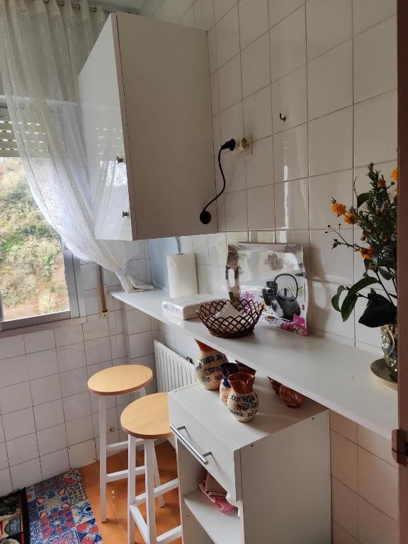 Kuchyň nebo kuchyňský kout v ubytování Casa da Fontiña