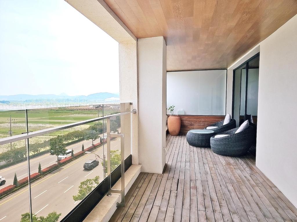 Posezení v ubytování Suncheon Hotel Gite