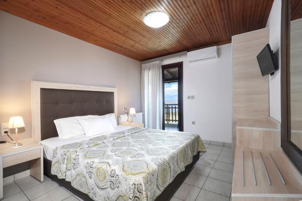 Postel nebo postele na pokoji v ubytování Panorama Dream studios apartments