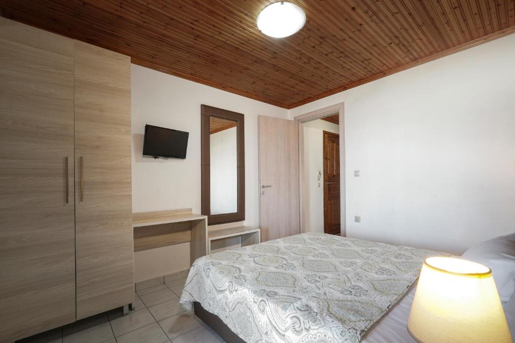 Postel nebo postele na pokoji v ubytování Panorama Dream studios apartments