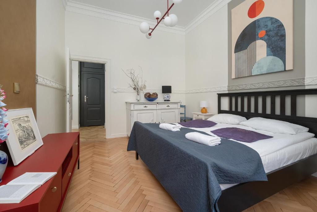 Posteľ alebo postele v izbe v ubytovaní Exclusive Old Town Apartment by Noclegi Renters