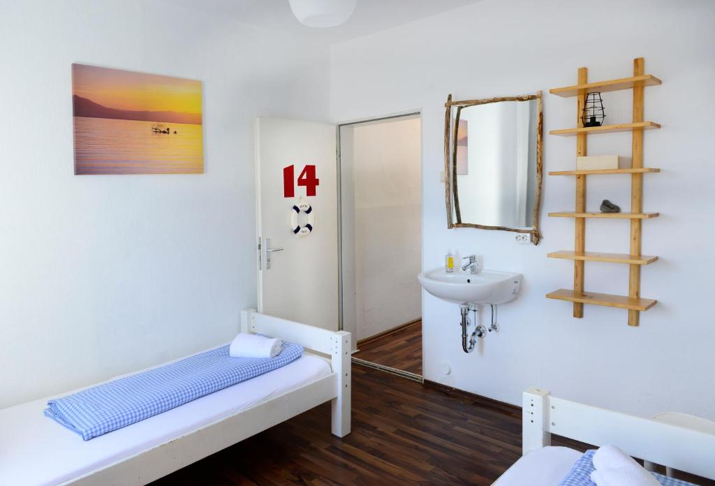 Koupelna v ubytování Hostel Westküste